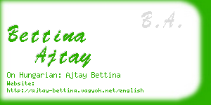 bettina ajtay business card